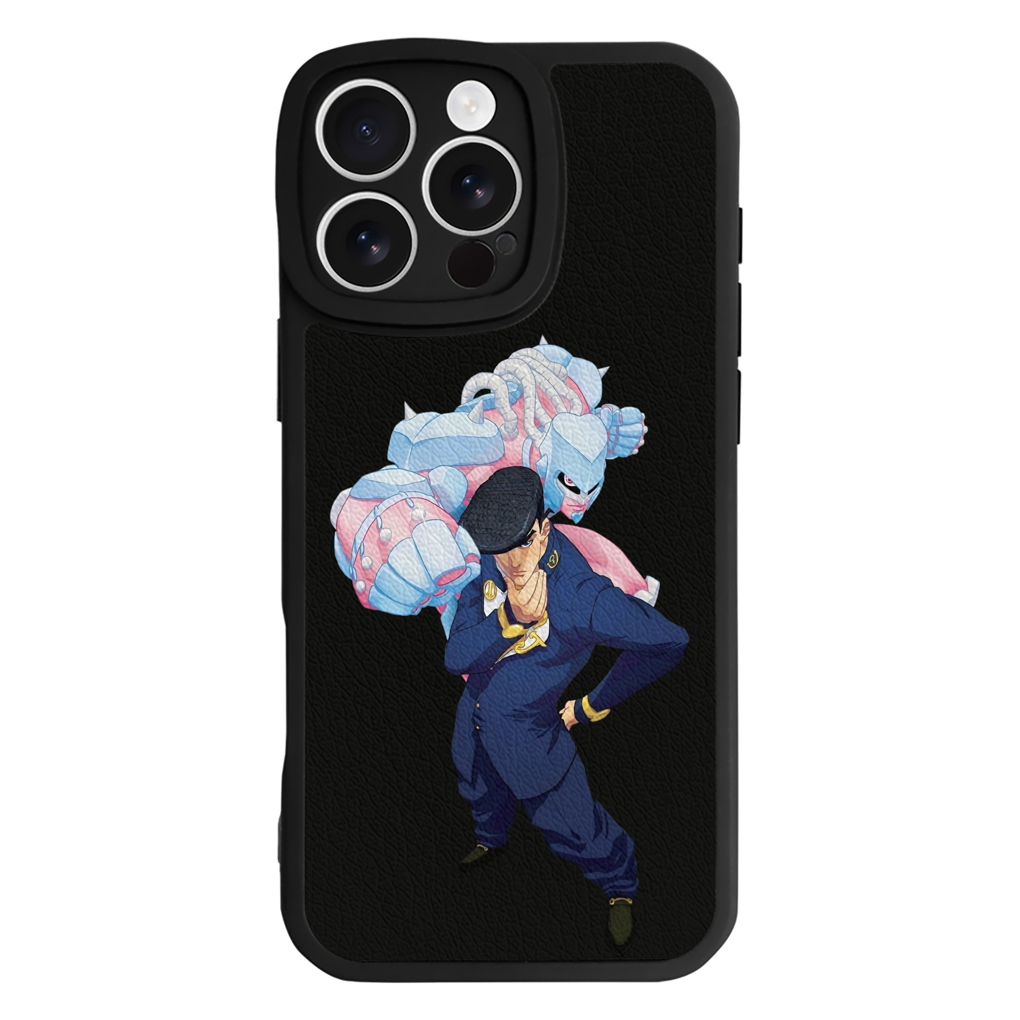 （画像用） ジョジョの奇妙な冒険 ひがしかた じょうすけ JoJo's Bizarre Adventure Higashikata Josuke 【iPhone 16シリーズ対応】シリコンスマホケース（レザー調） 材質：シリコン